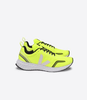 Adults Outlet Veja Condor Mesh Jaune Fluo ασπρα | GRICD49758