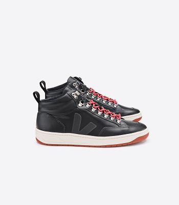 Adults Outlet Veja Roraima Bastille δερματινα Grafite Rust Outsole μαυρα κοκκινα | ZGRMJ61292