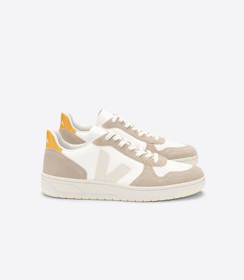 Adults Outlet Veja V-10 Chromefree δερματινα Sahara Ouro ασπρα | GRJVR45817