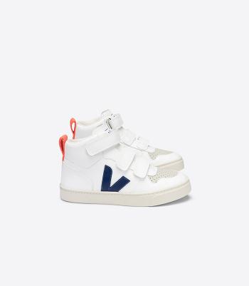 Kids Vegan Veja V-10 Mid Cwl Cobalt Orange Fluo ασπρα | XGRGW28447